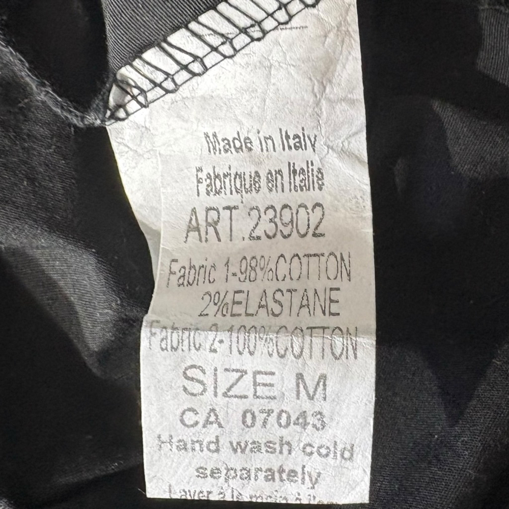 Valentina Naldi Made in Italy Black Cotton Tiered Dress Ruffle Eyelet Sleeves, M - Picture 13 of 13
